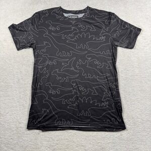 Excision T-Shirt Mens Medium Black Lost Lands Dinosaur Outline EDM Festival Tee